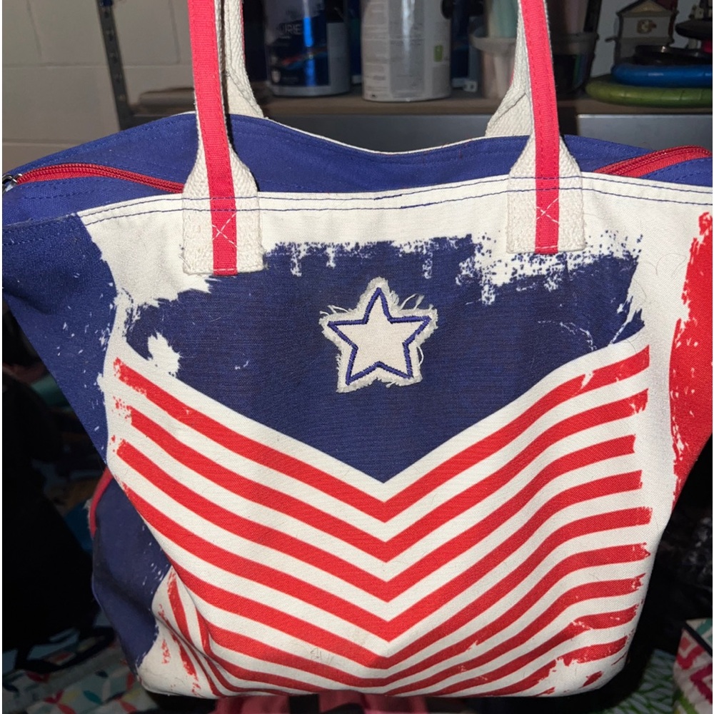 American flag tote, lightly used